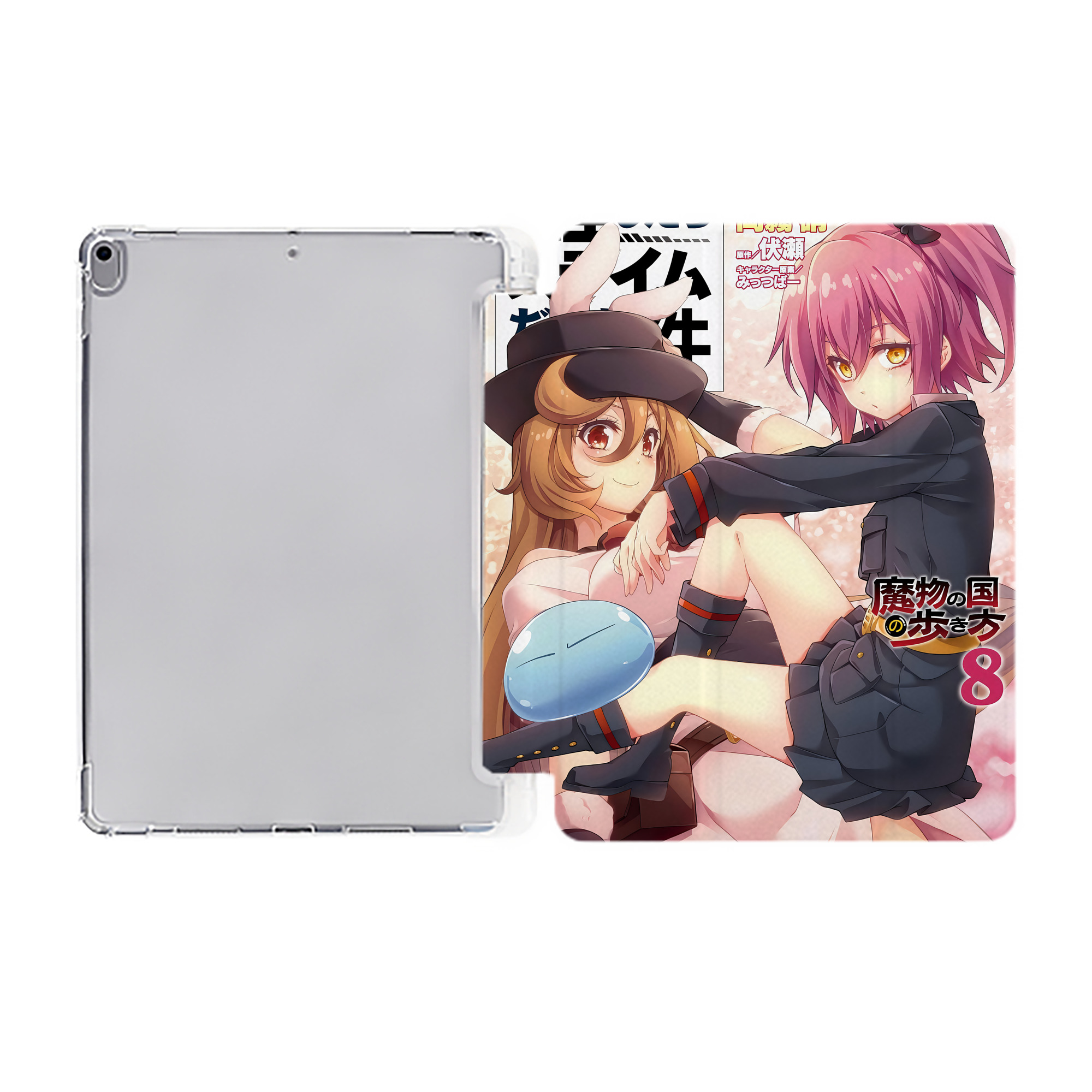 （画像用） 転スラ Regarding Reincarnated to Slime IPad ケース ペン収納付き 三つ折りスタンド PUレザー×シリコン 対応機種9.5/10.5/10.9インチ